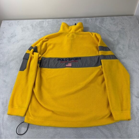 Polo Sport Ralph Lauren Men's Size XL 1/4 Zip Pullover Yellow Gray - Picture 3 of 15